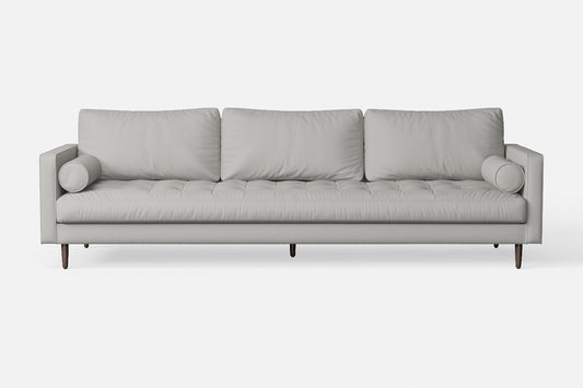 Gela 4 Seater Sofa White Leather