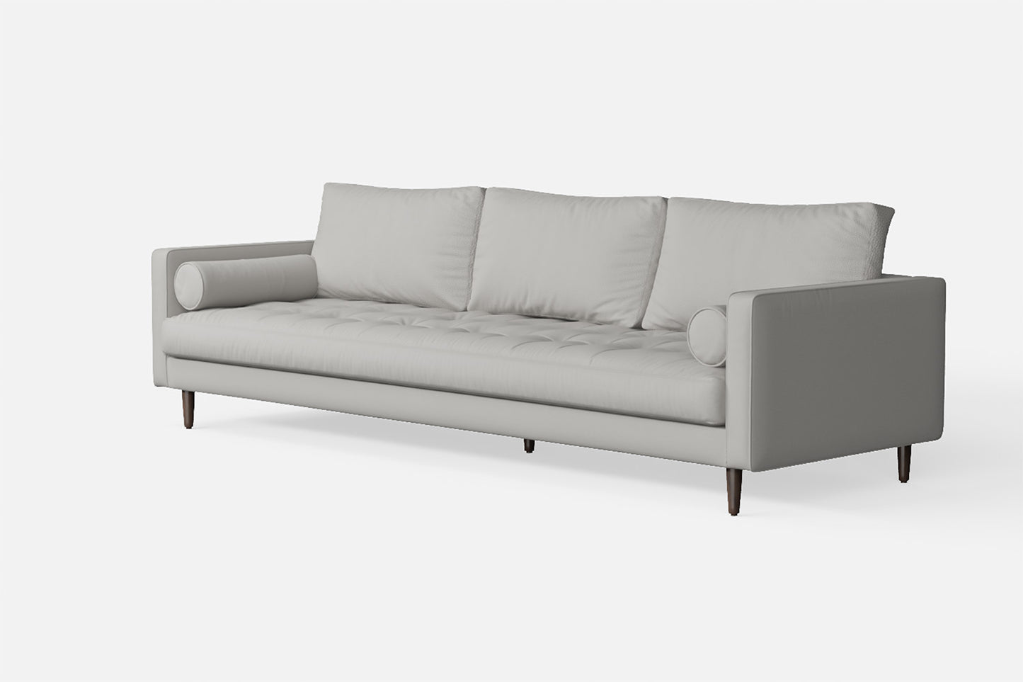 Gela 4 Seater Sofa White Leather