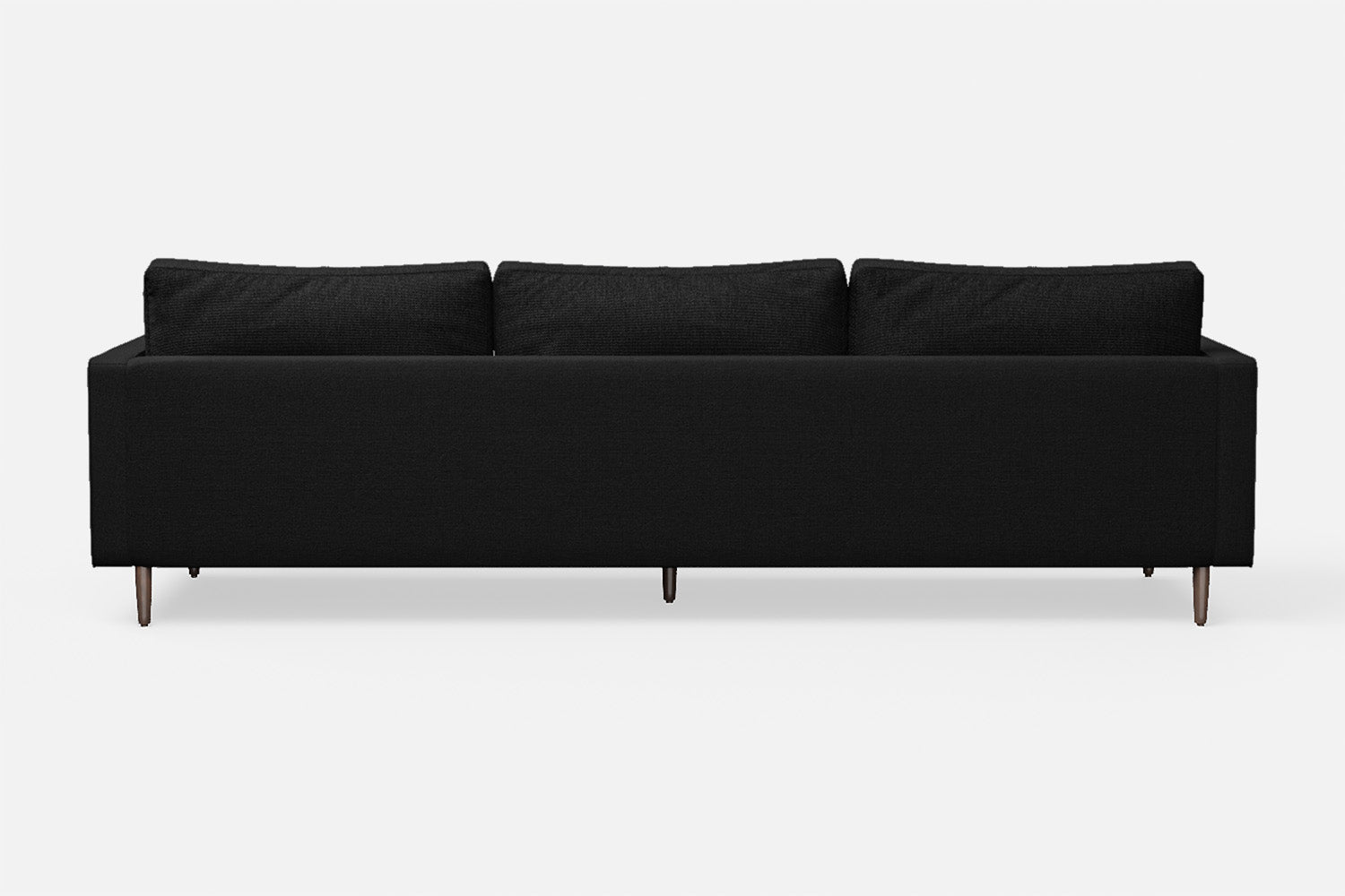 Gela 4 Seater Sofa Black Linen Fabric