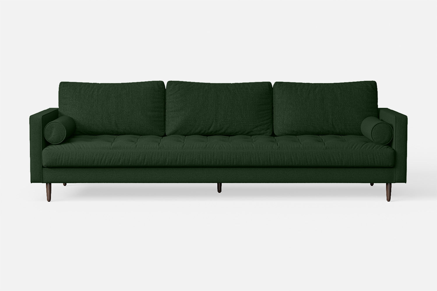 Gela 4 Seater Sofa Forest Green Linen Fabric