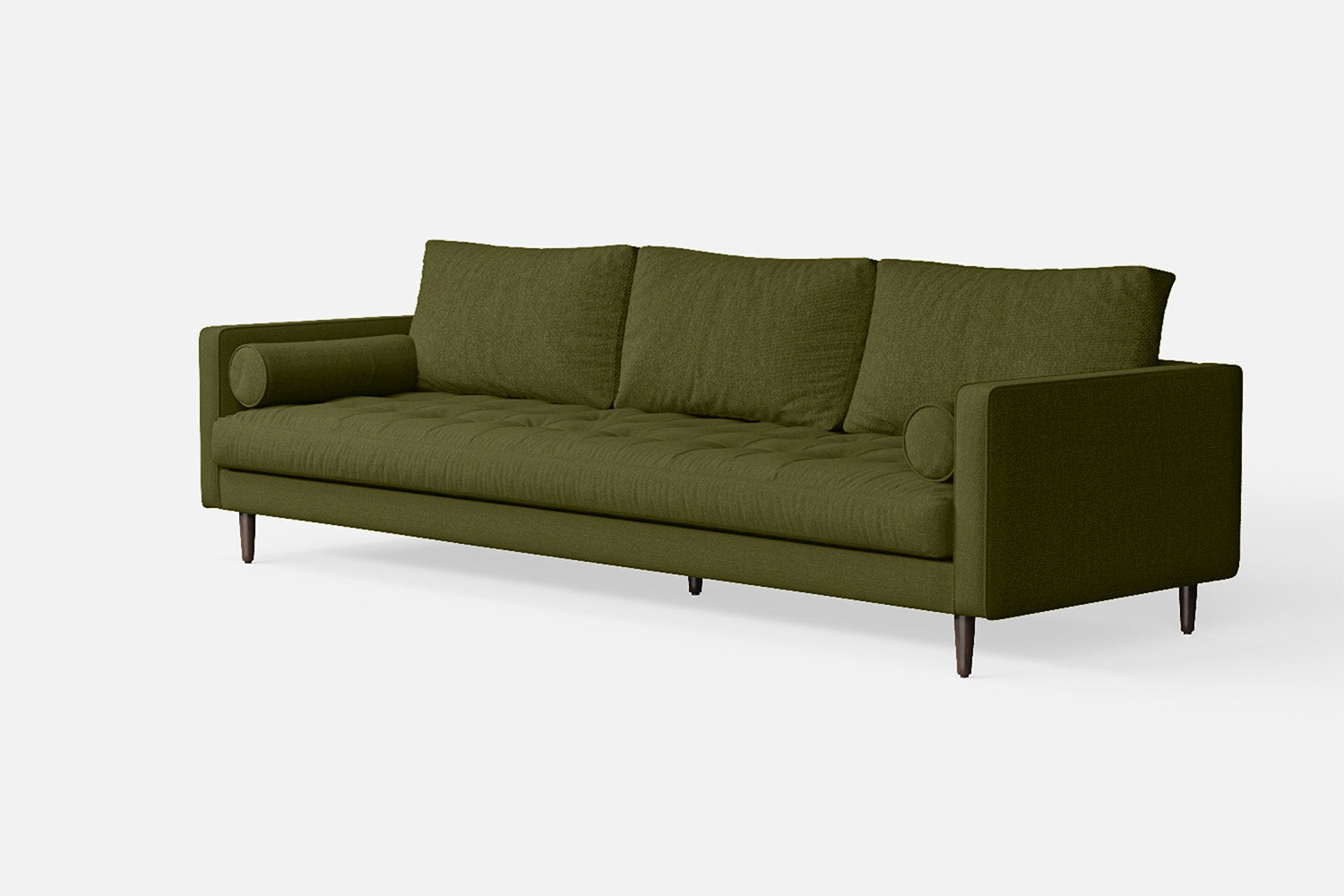 Gela 4 Seater Sofa Olive Linen Fabric