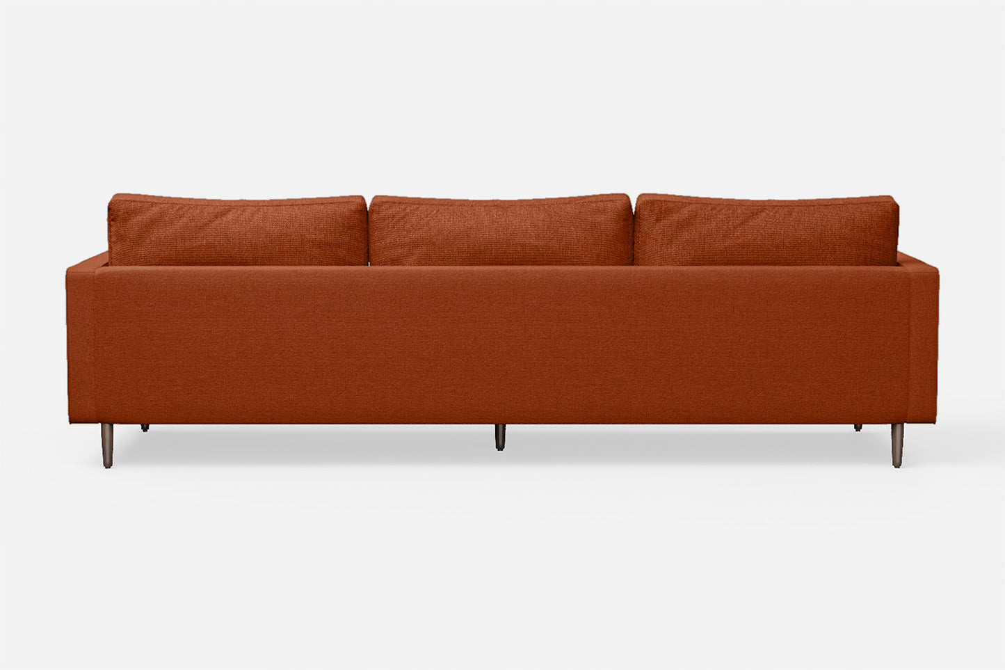 Gela 4 Seater Sofa Orange Linen Fabric