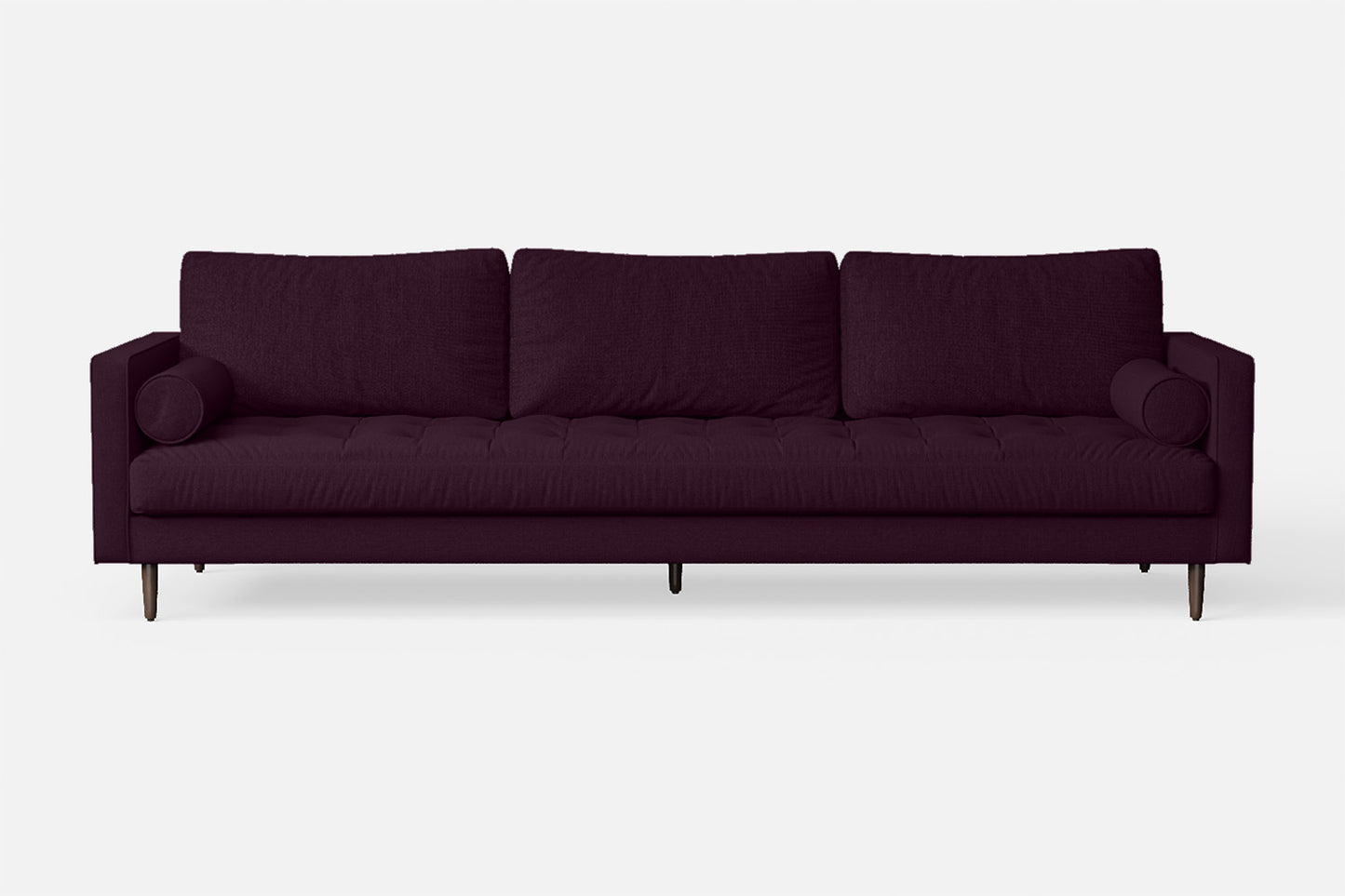 Gela 4 Seater Sofa Purple Linen Fabric