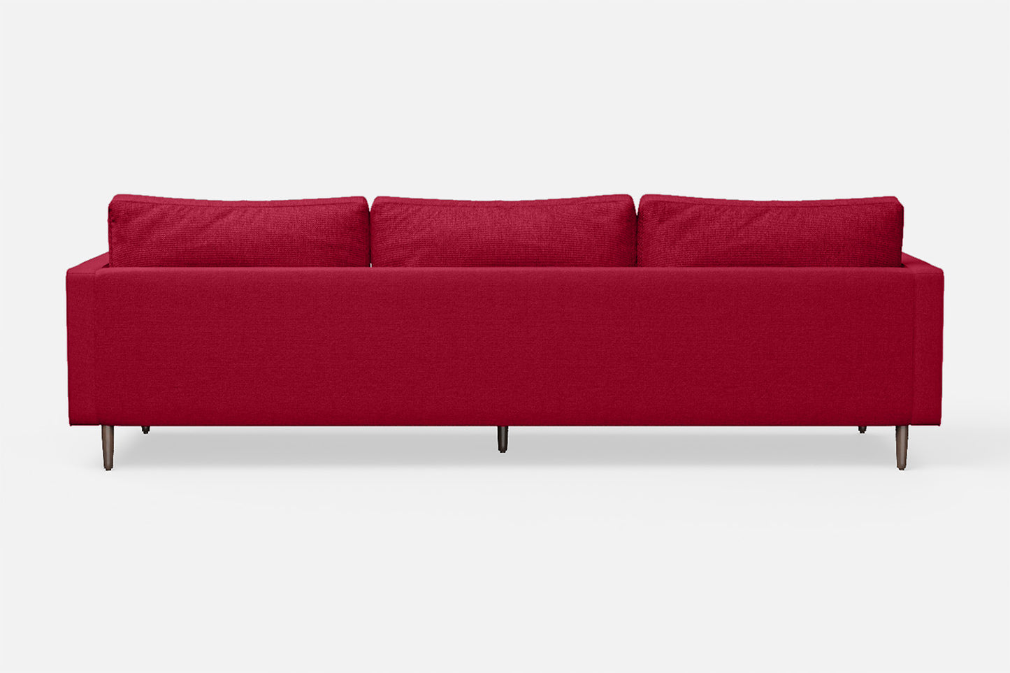 Gela 4 Seater Sofa Red Linen Fabric