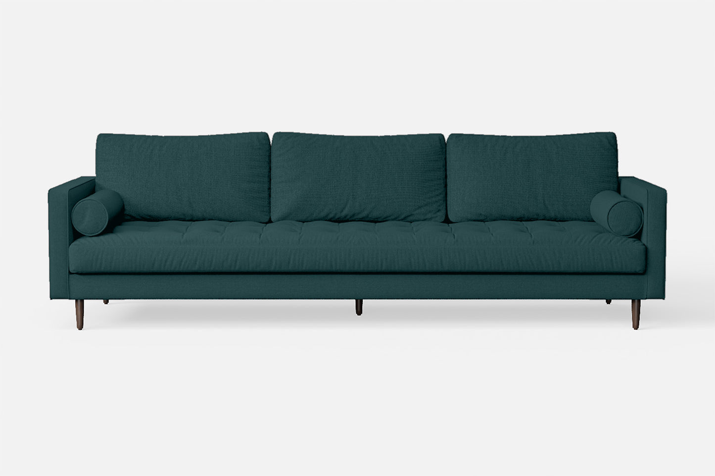 Gela 4 Seater Sofa Teal Linen Fabric