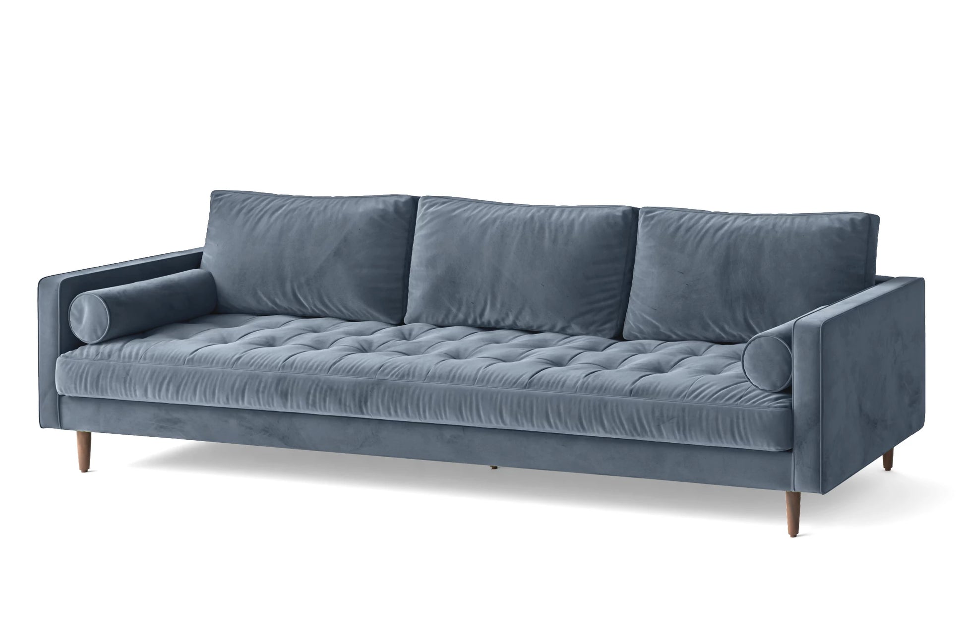 Gela 4 Seater Sofa Baby Blue Velvet