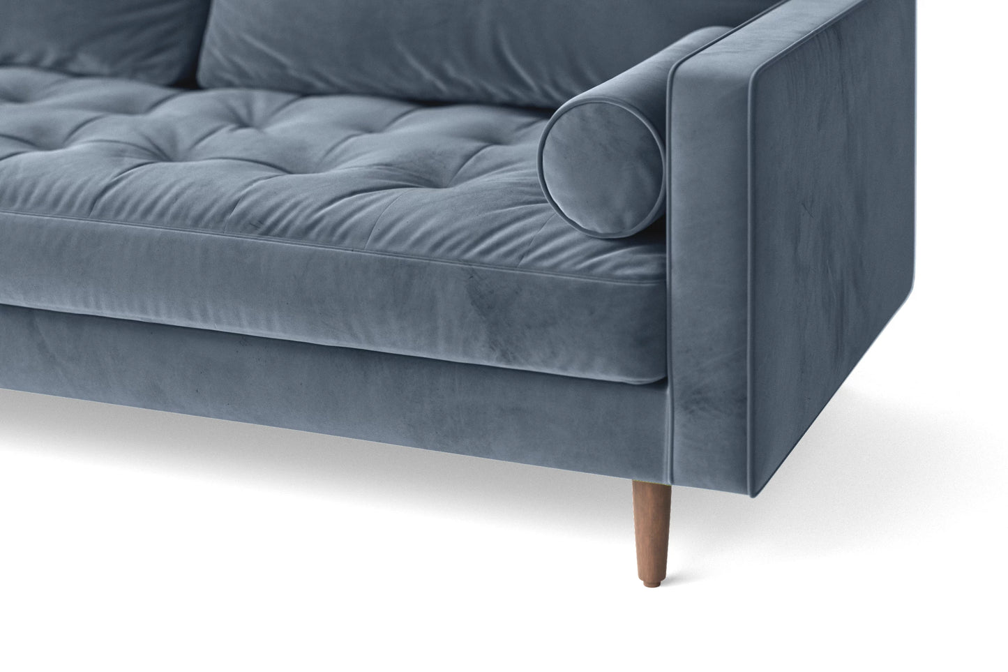 Gela 4 Seater Sofa Baby Blue Velvet