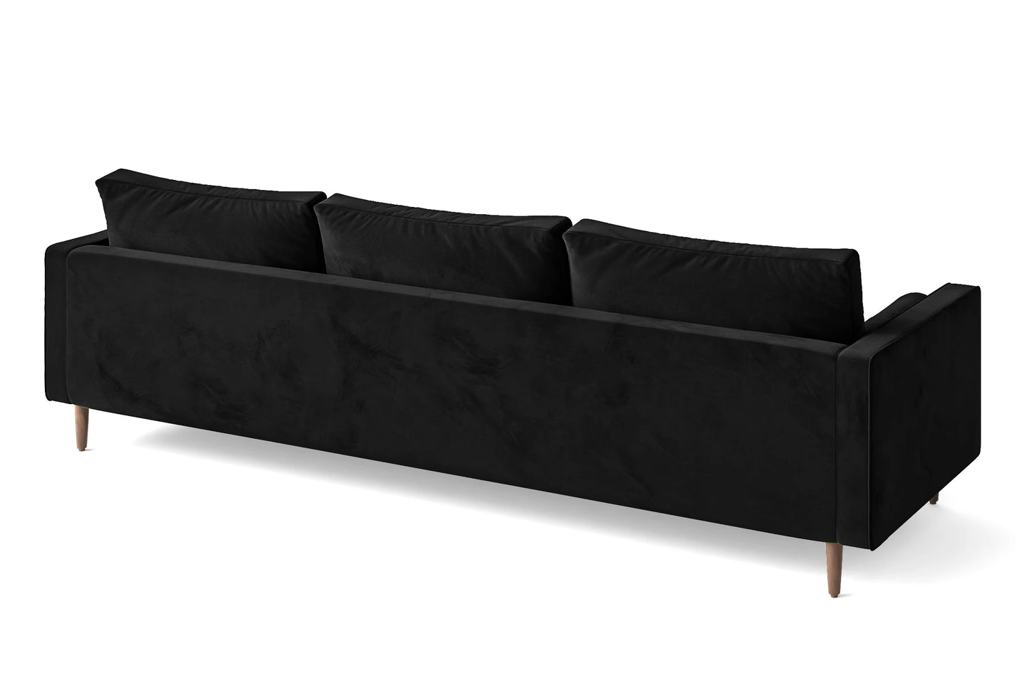 Gela 4 Seater Sofa Black Velvet