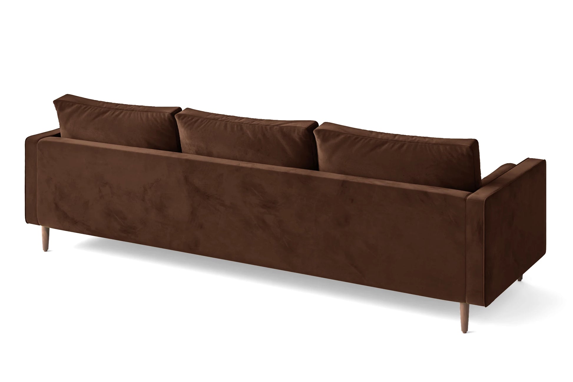 Gela 4 Seater Sofa Coffee Brown Velvet