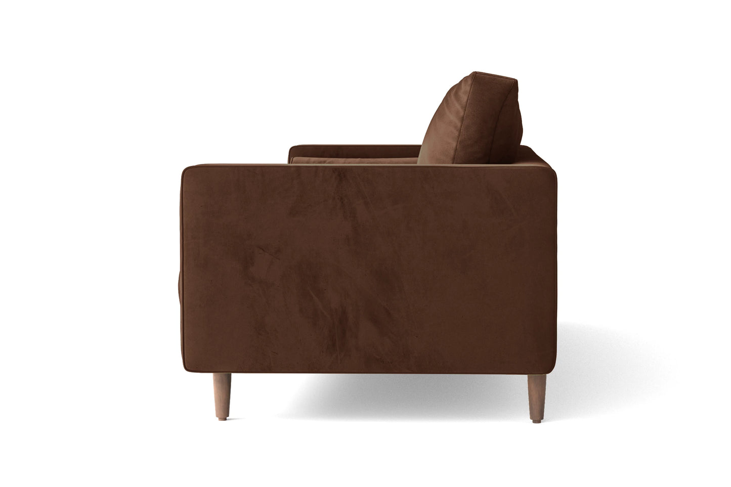 Gela 4 Seater Sofa Coffee Brown Velvet