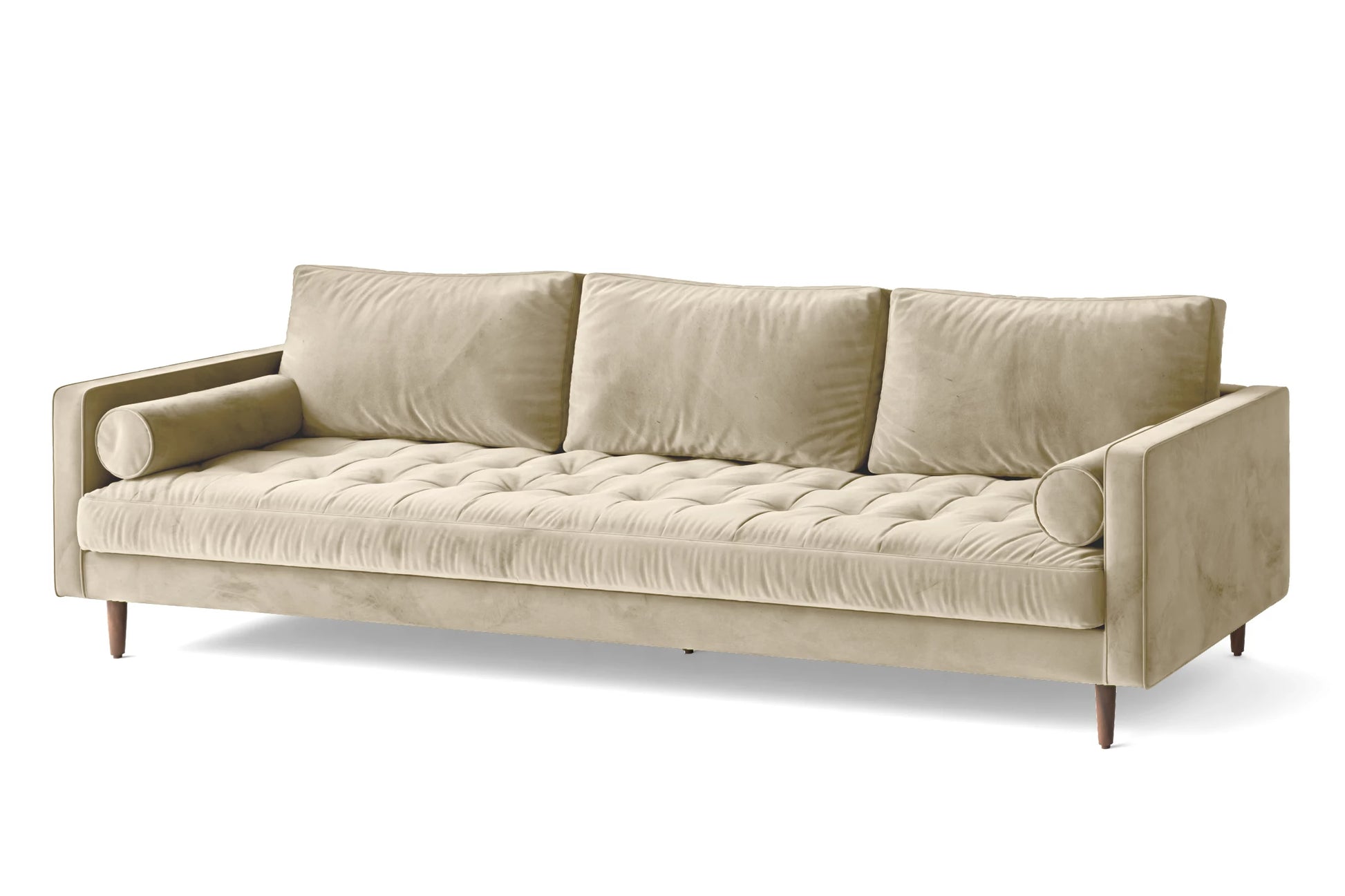 Gela 4 Seater Sofa Cream Velvet