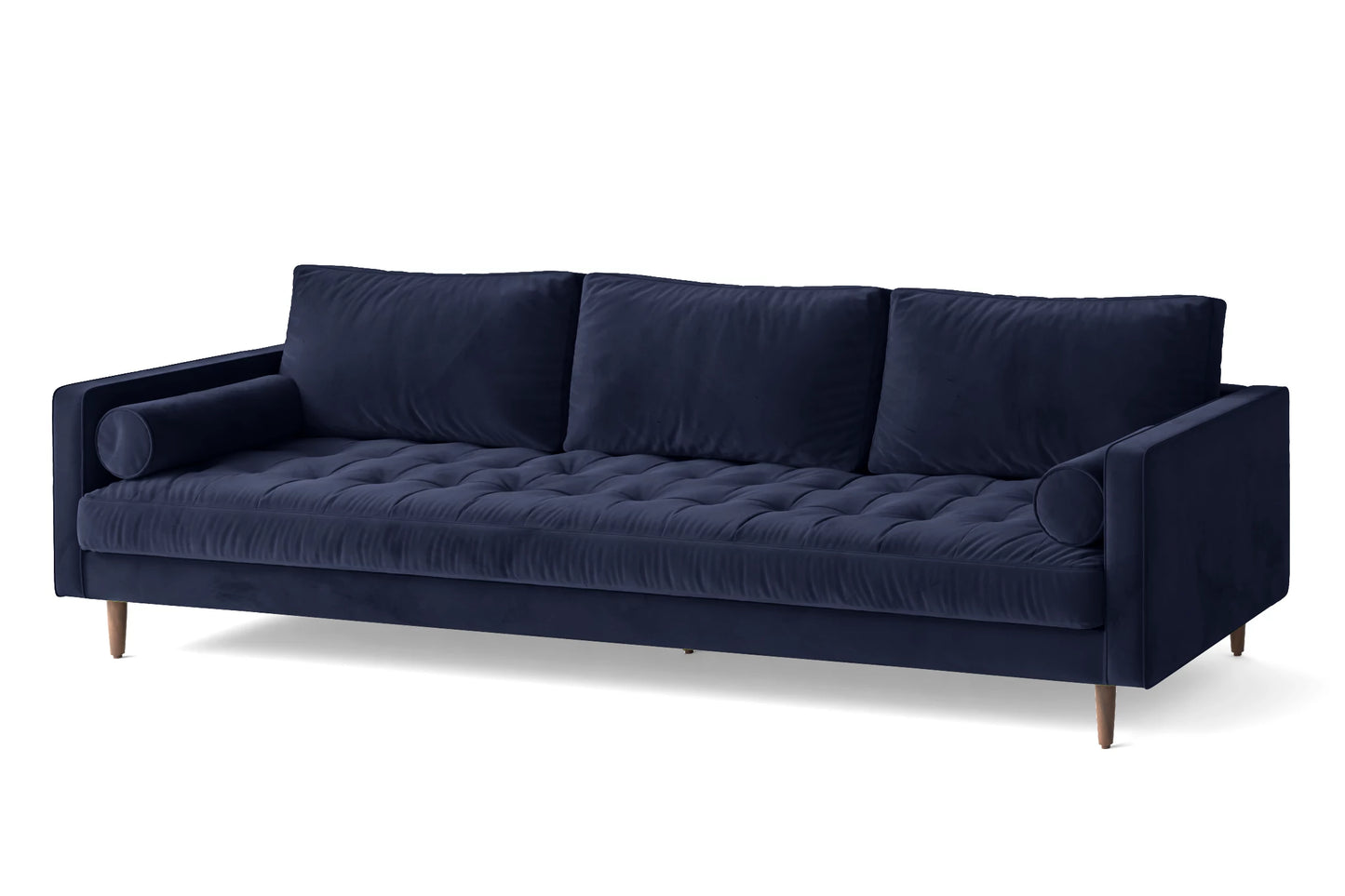 Gela 4 Seater Sofa Dark Blue Velvet