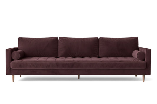 Gela 4 Seater Sofa Grape Velvet