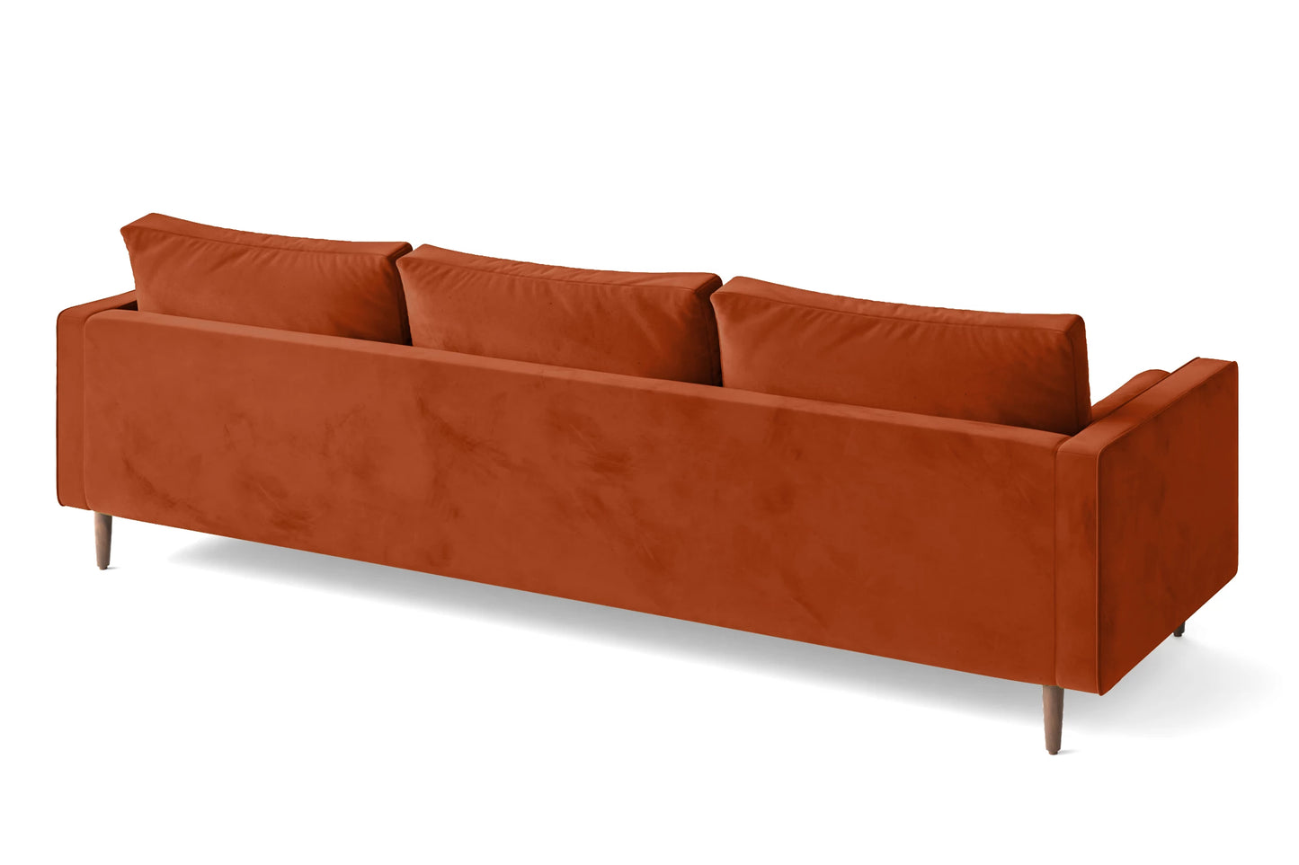 Gela 4 Seater Sofa Orange Velvet