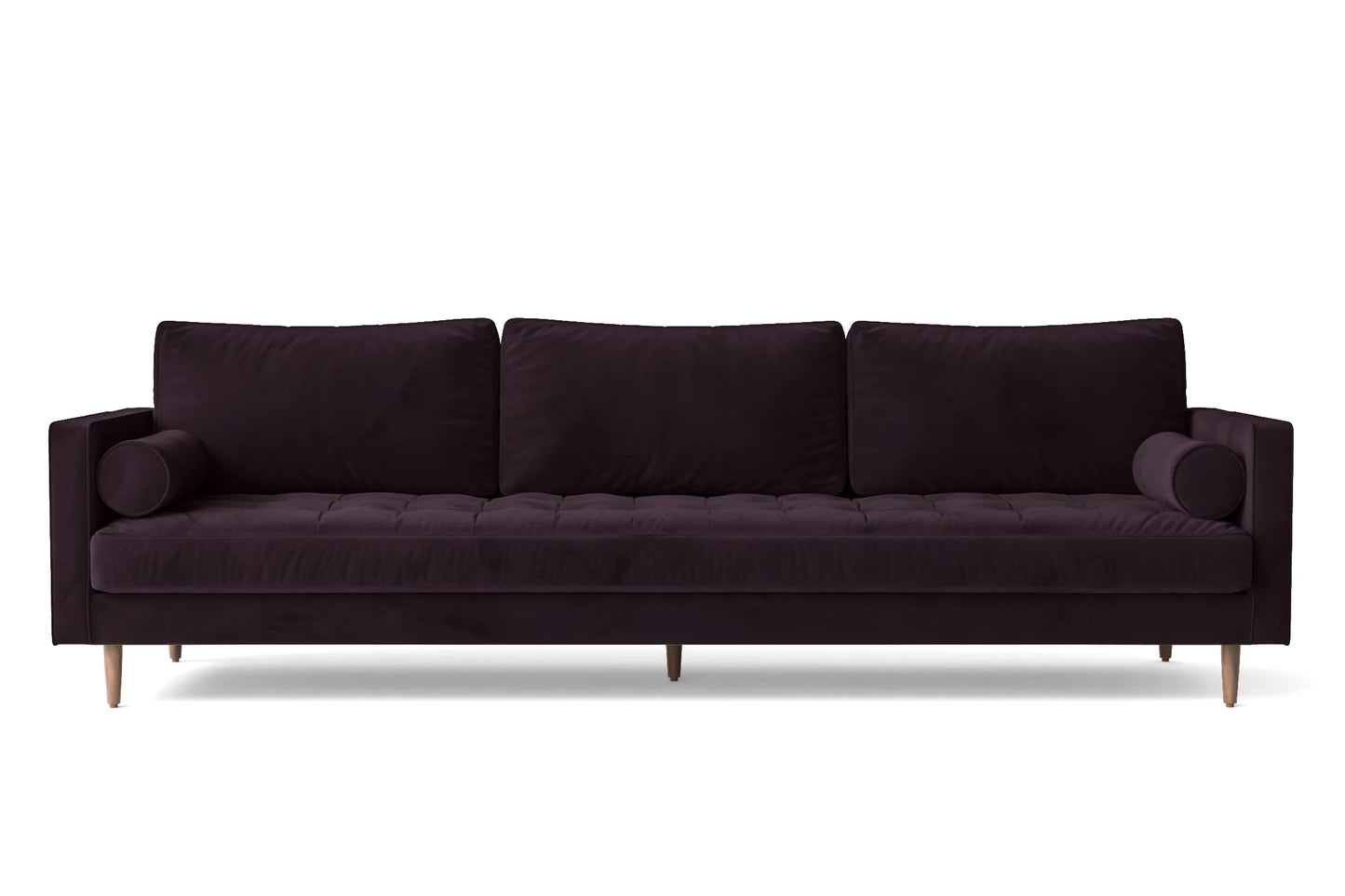 Gela 4 Seater Sofa Purple Velvet