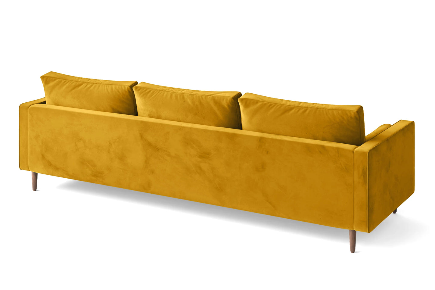 Gela 4 Seater Sofa Yellow Velvet