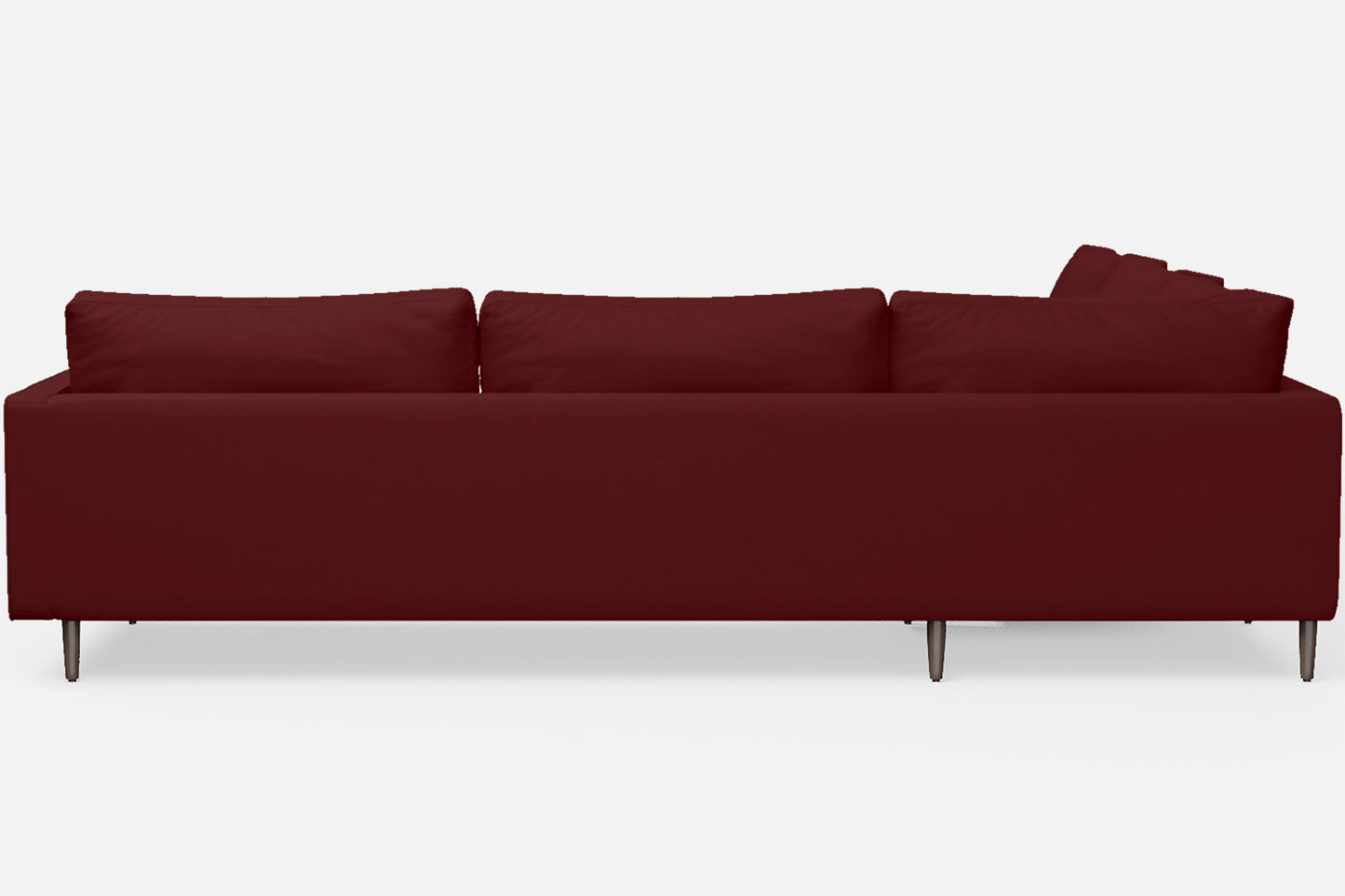 Gela 5 Seater Corner Sofa Red Leather