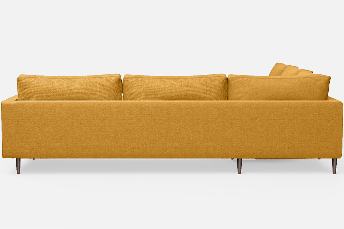 Gela 5 Seater Corner Sofa Yellow Linen Fabric