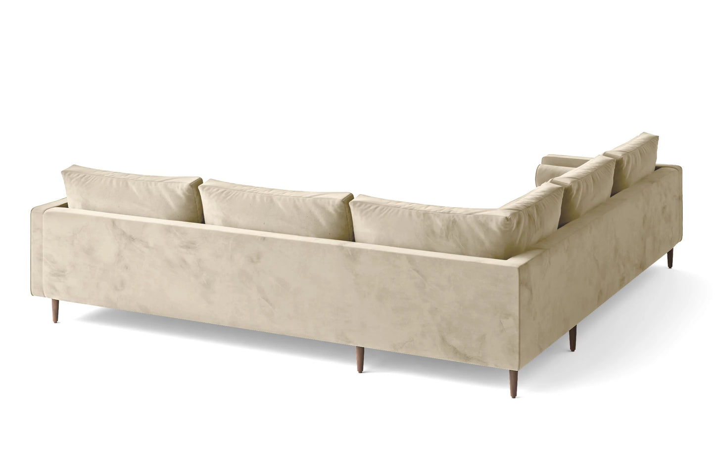 Gela 5 Seater Corner Sofa Cream Velvet