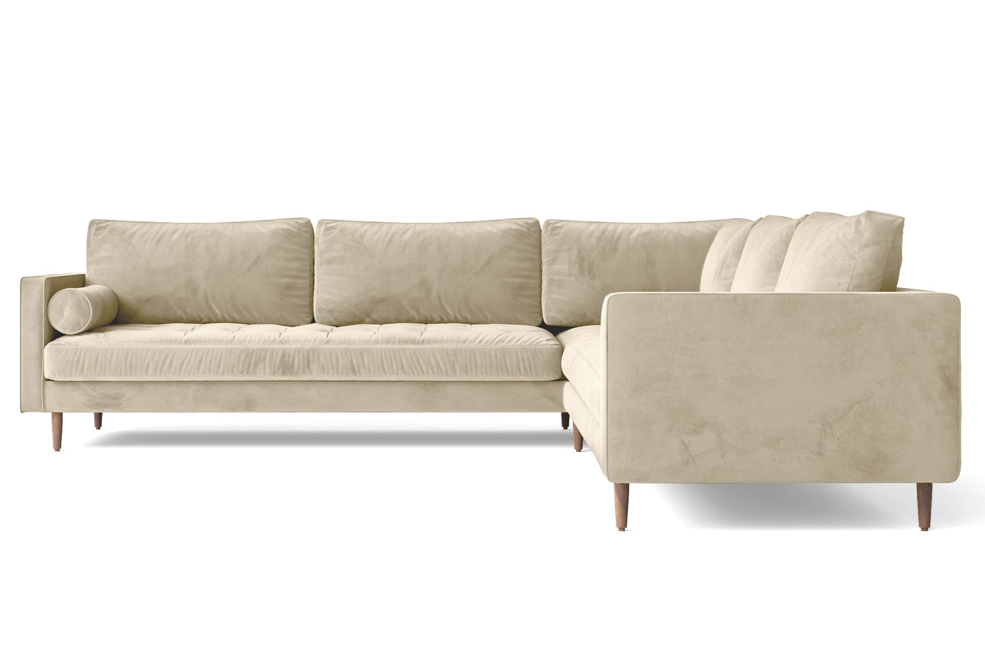 Gela 5 Seater Corner Sofa Cream Velvet