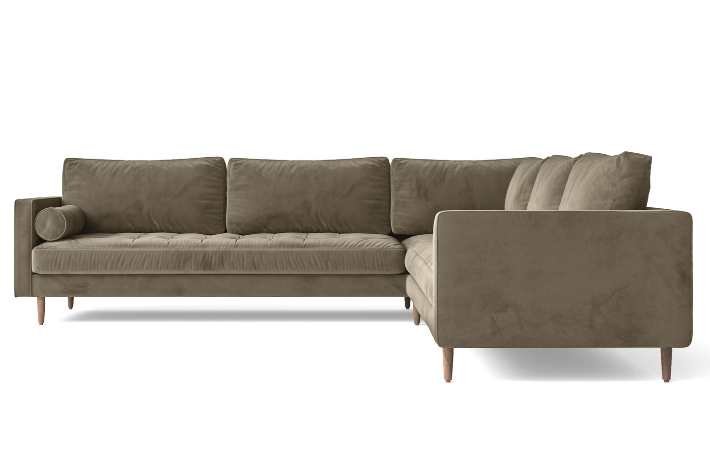 Gela 5 Seater Corner Sofa Sand Velvet