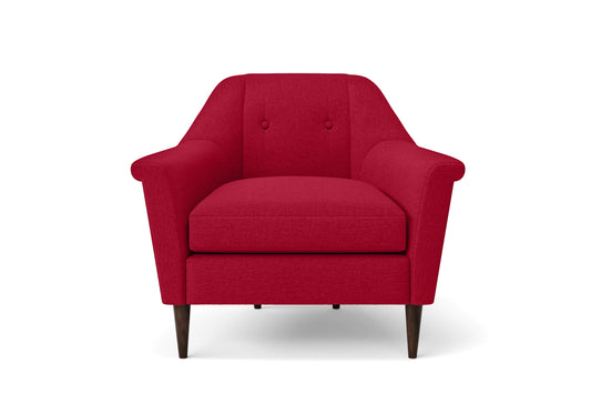 Giovanni Armchair Red Linen Fabric