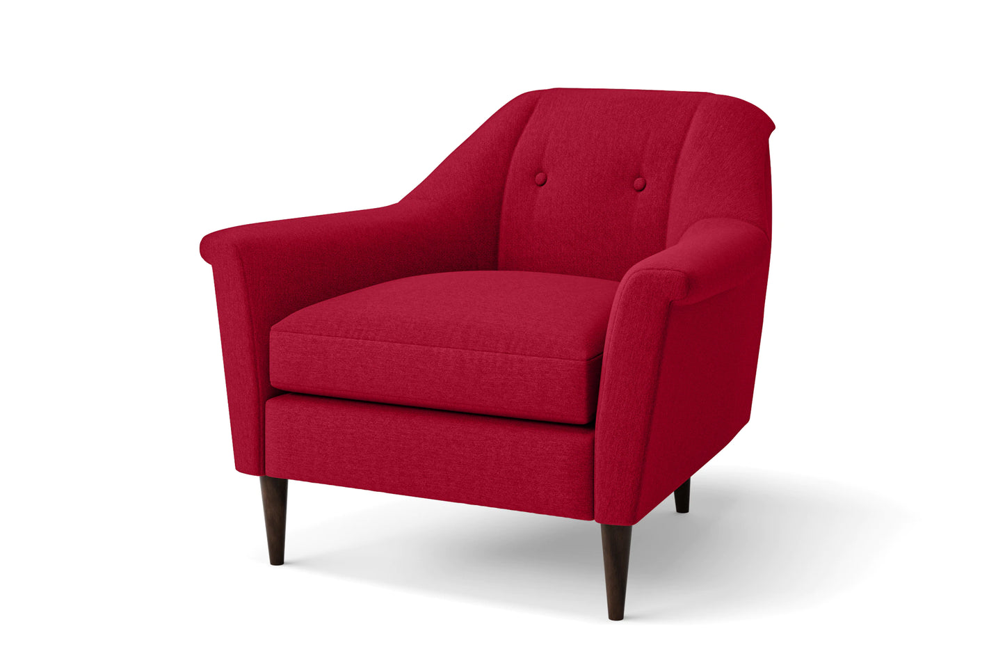 Giovanni Armchair Red Linen Fabric