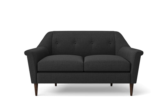 Giovanni 2 Seater Sofa Black Linen Fabric