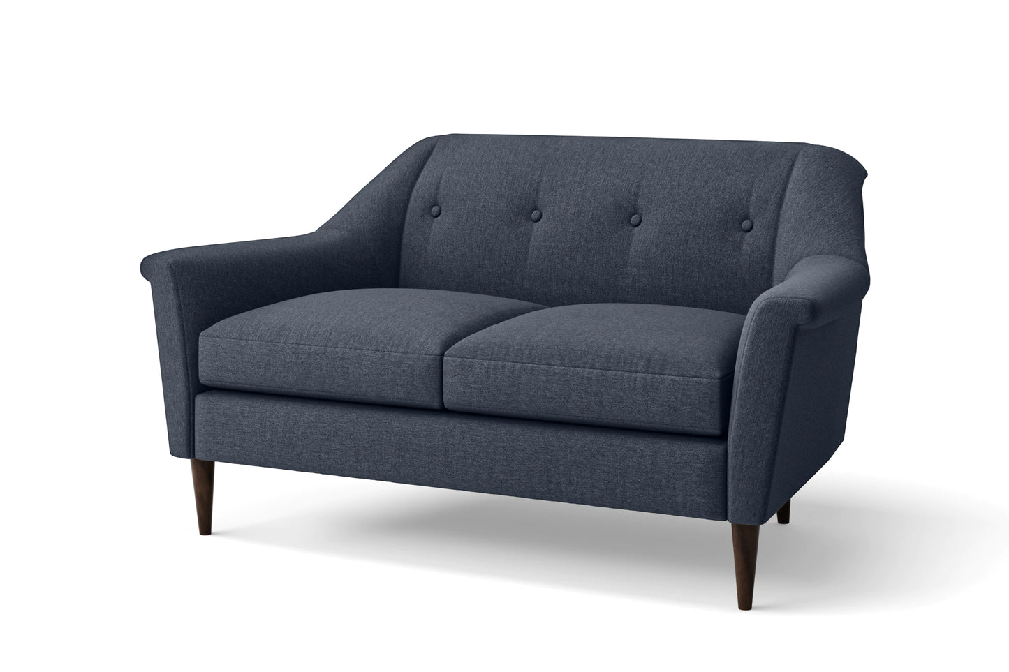 Giovanni 2 Seater Sofa Dark Blue Linen Fabric