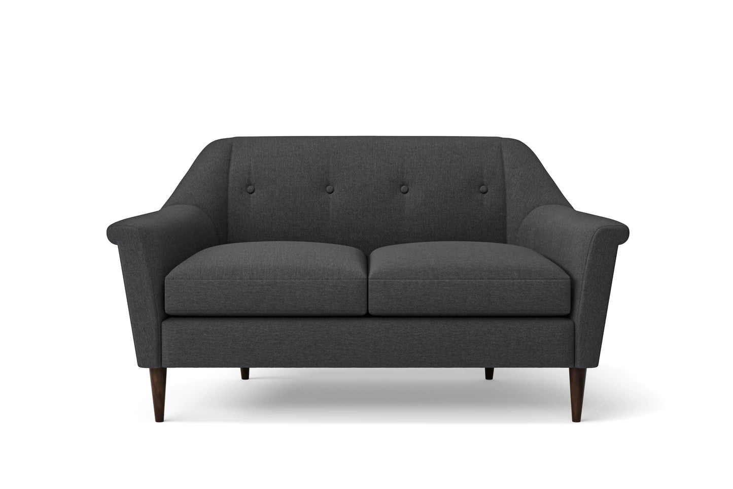 Giovanni 2 Seater Sofa Dark Grey Linen Fabric