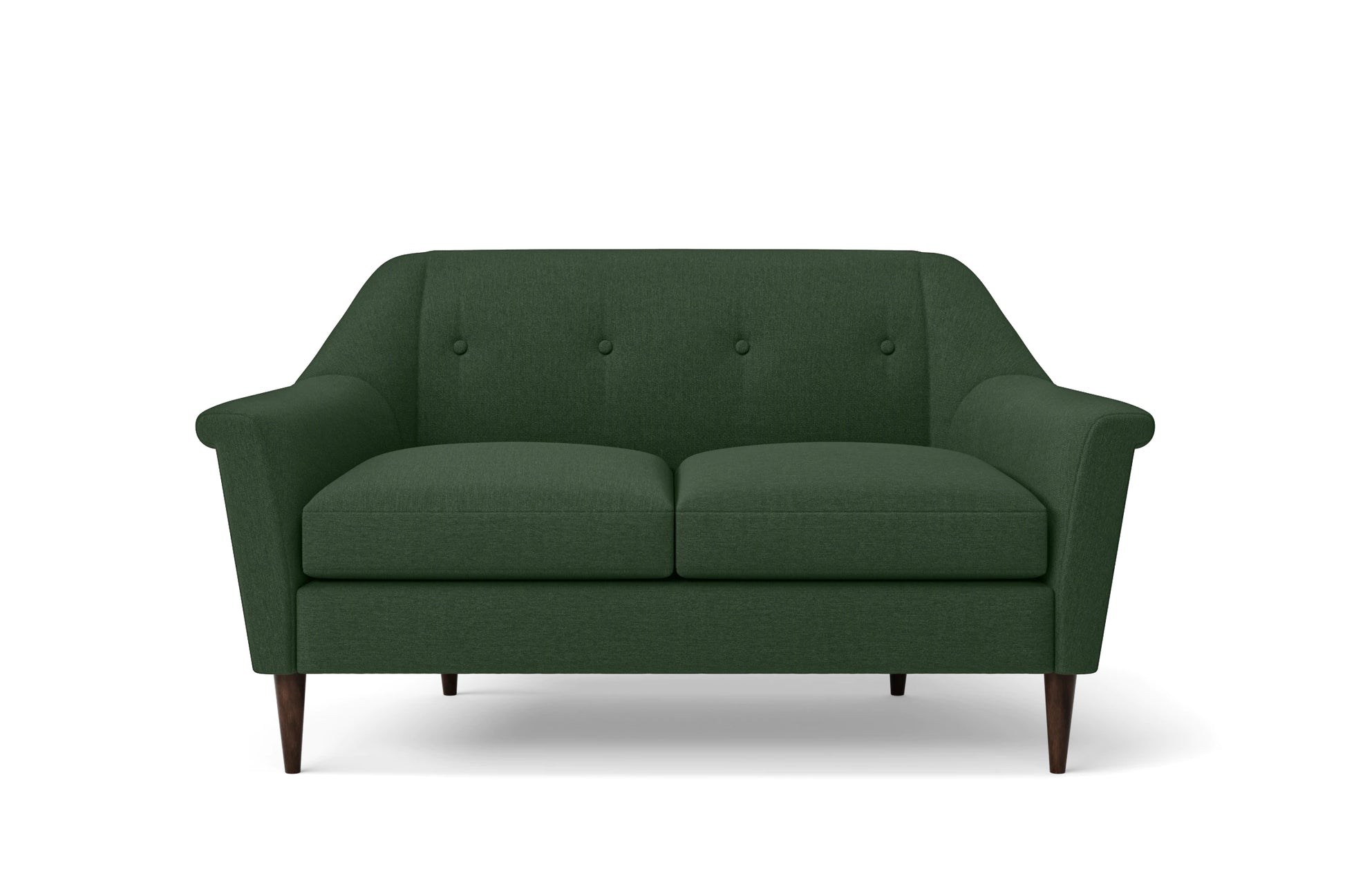 Giovanni 2 Seater Sofa Forest Green Linen Fabric