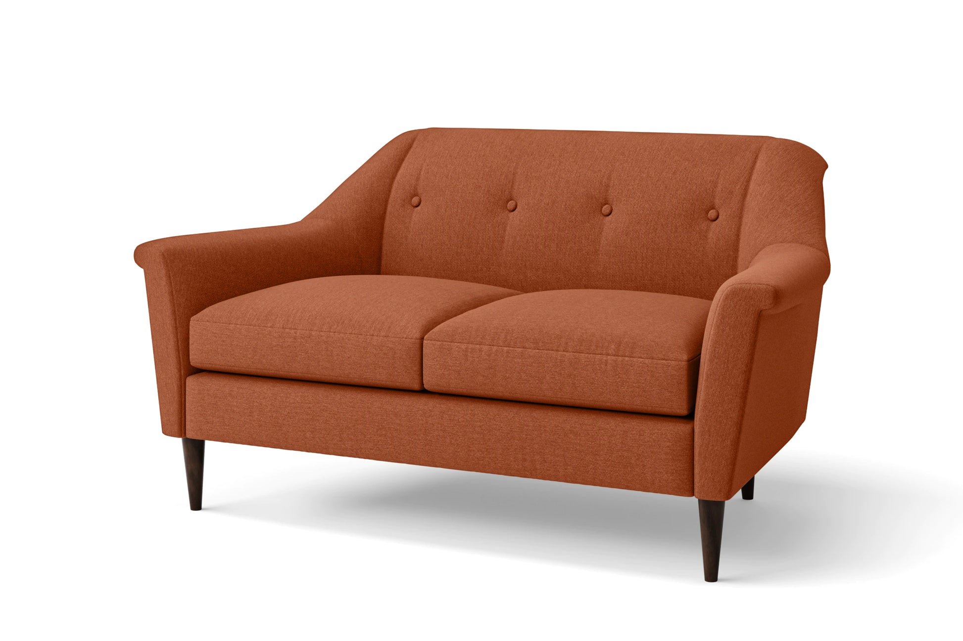 Giovanni 2 Seater Sofa Orange Linen Fabric