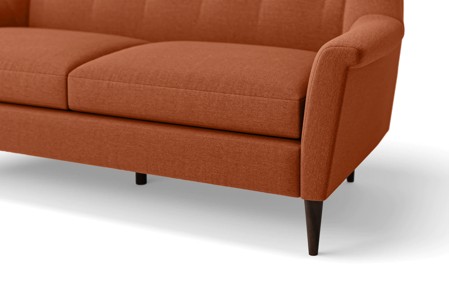 Giovanni 2 Seater Sofa Orange Linen Fabric