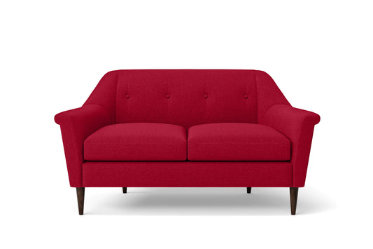 Giovanni 2 Seater Sofa Red Linen Fabric