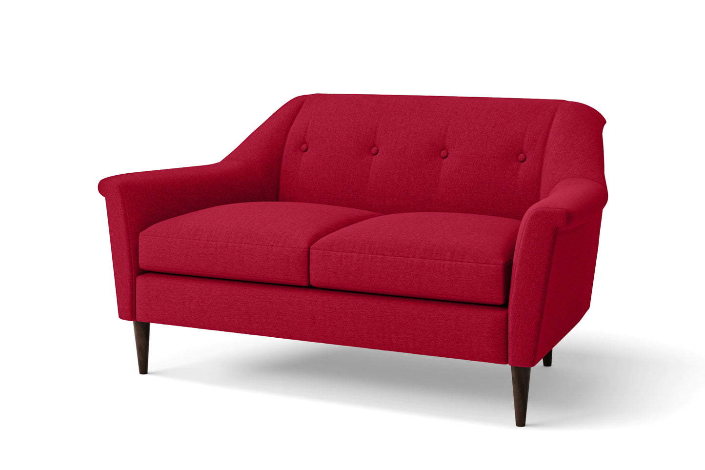 Giovanni 2 Seater Sofa Red Linen Fabric