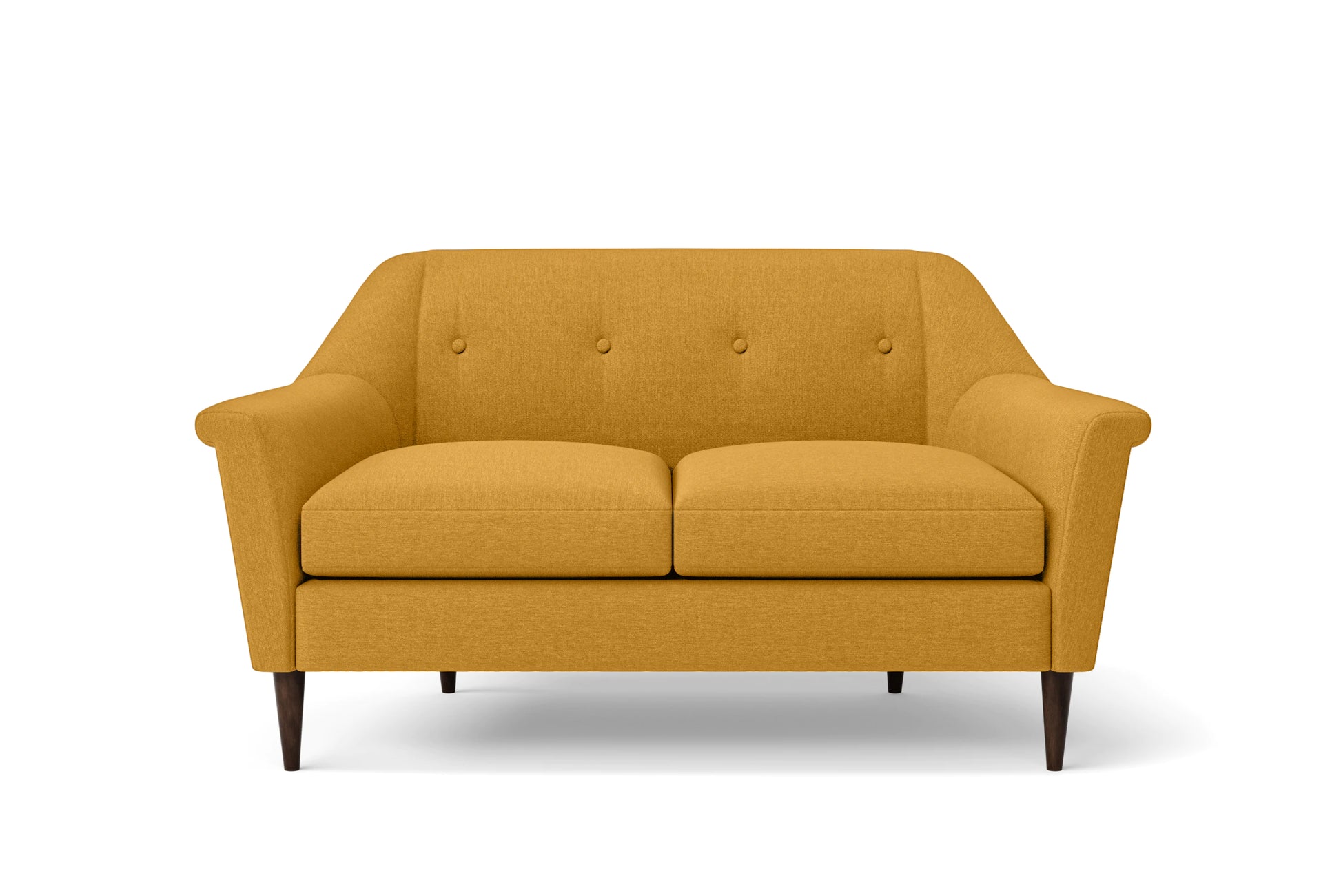 Giovanni 2 Seater Sofa Yellow Linen Fabric