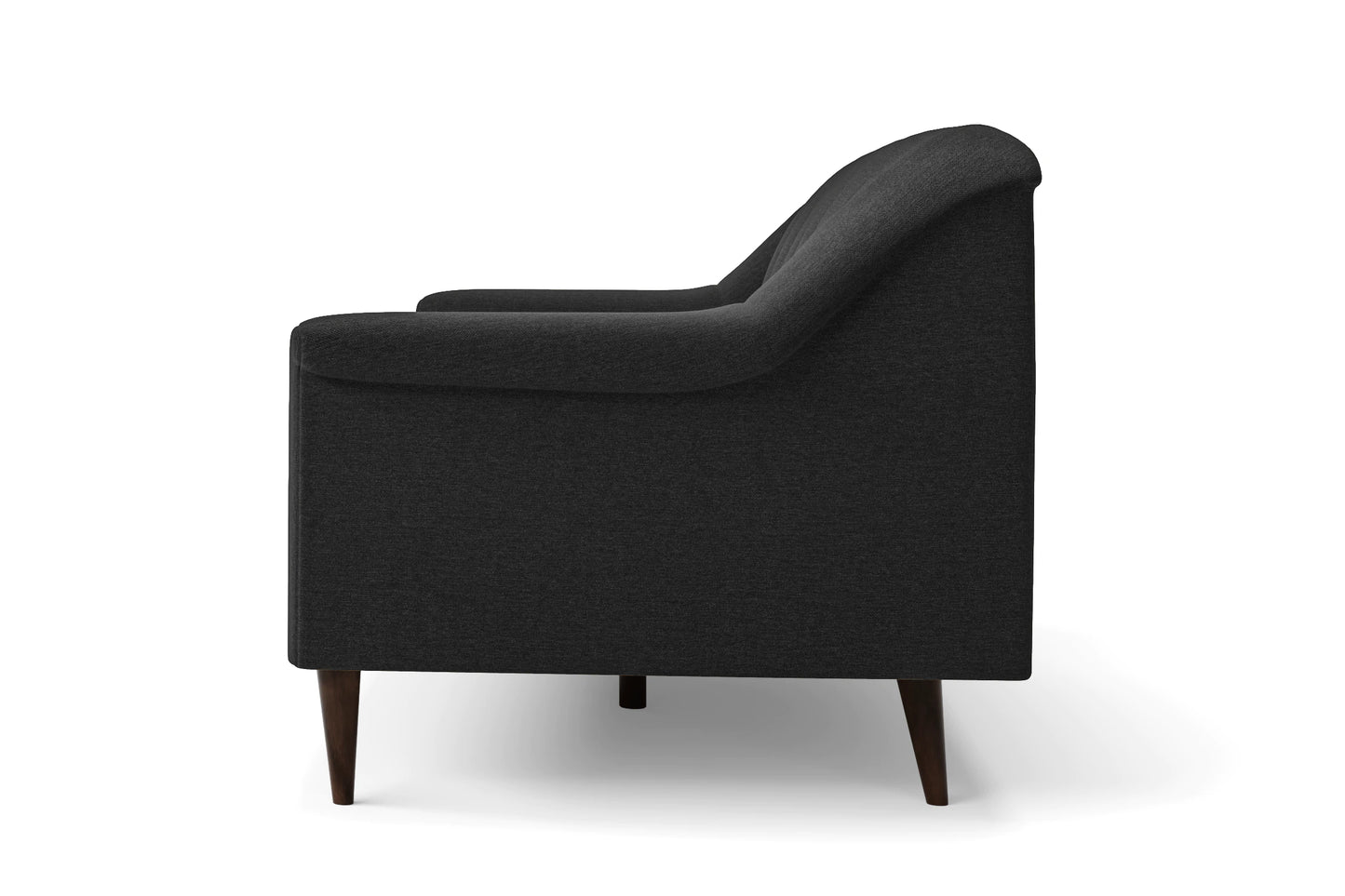 Giovanni 3 Seater Sofa Black Linen Fabric