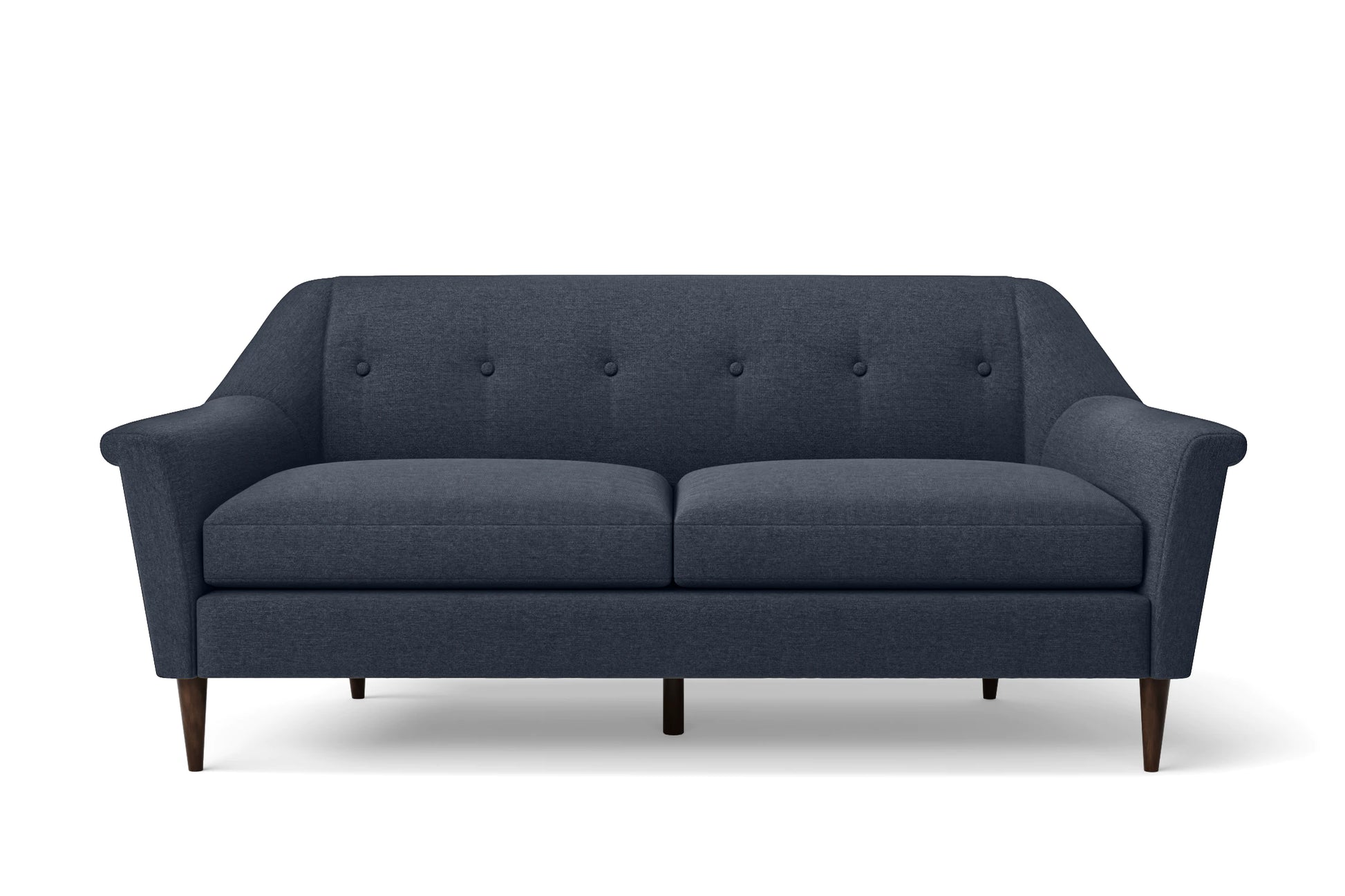 Giovanni 3 Seater Sofa Dark Blue Linen Fabric