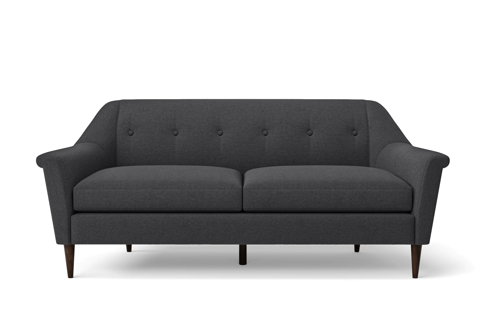 Giovanni 3 Seater Sofa Dark Grey Linen Fabric