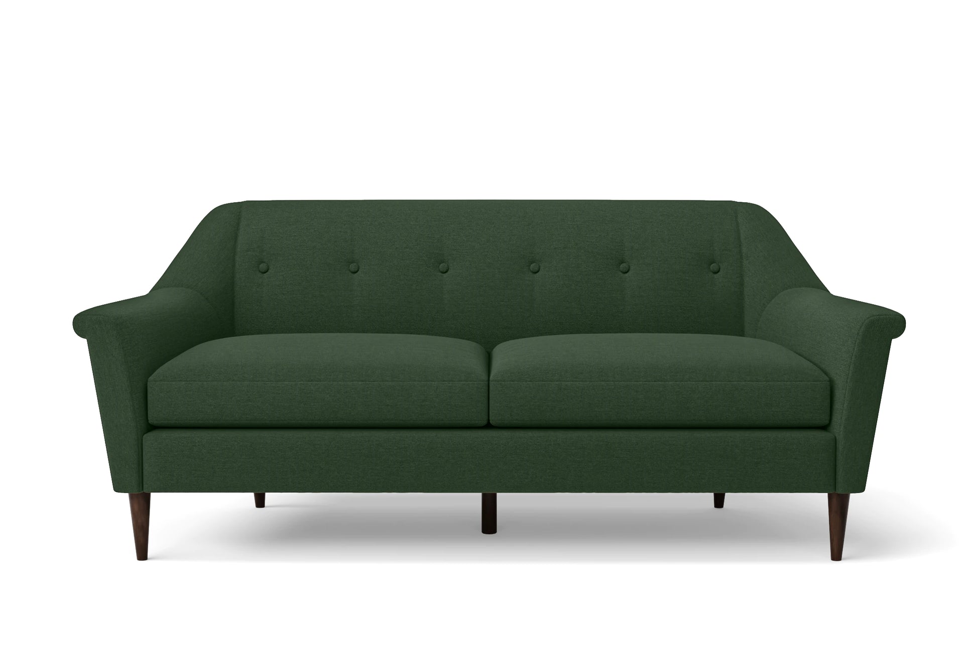 Giovanni 3 Seater Sofa Forest Green Linen Fabric