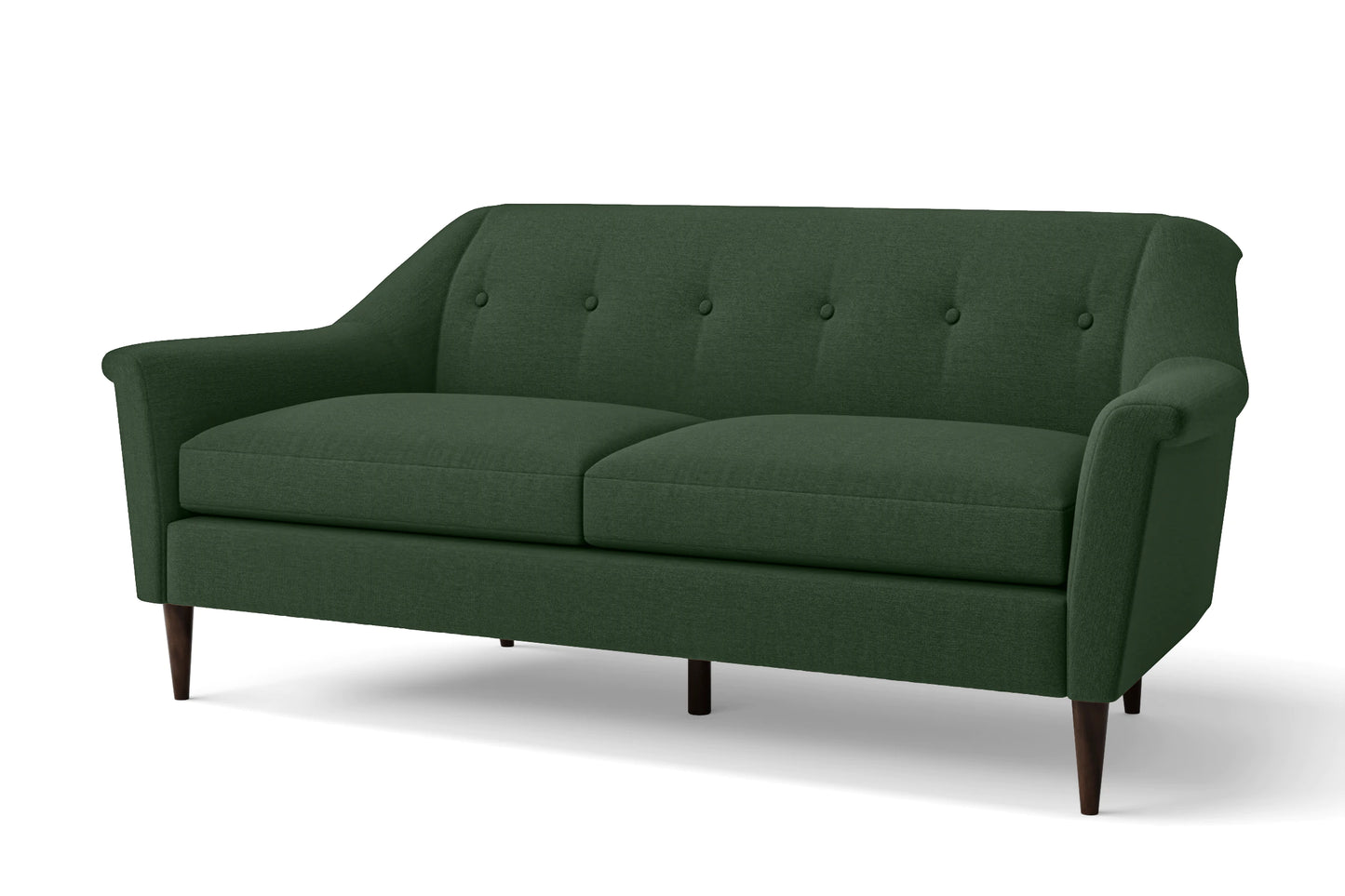 Giovanni 3 Seater Sofa Forest Green Linen Fabric