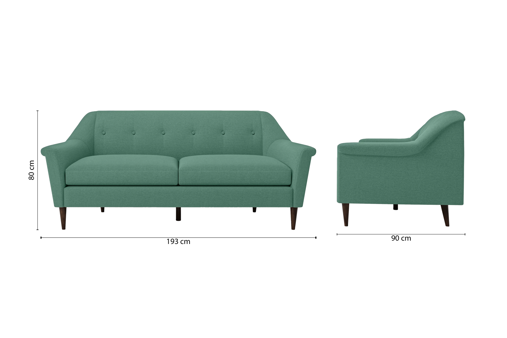 Giovanni 3 Seater Sofa Mint Green Linen Fabric