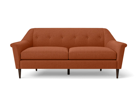 Giovanni 3 Seater Sofa Orange Linen Fabric