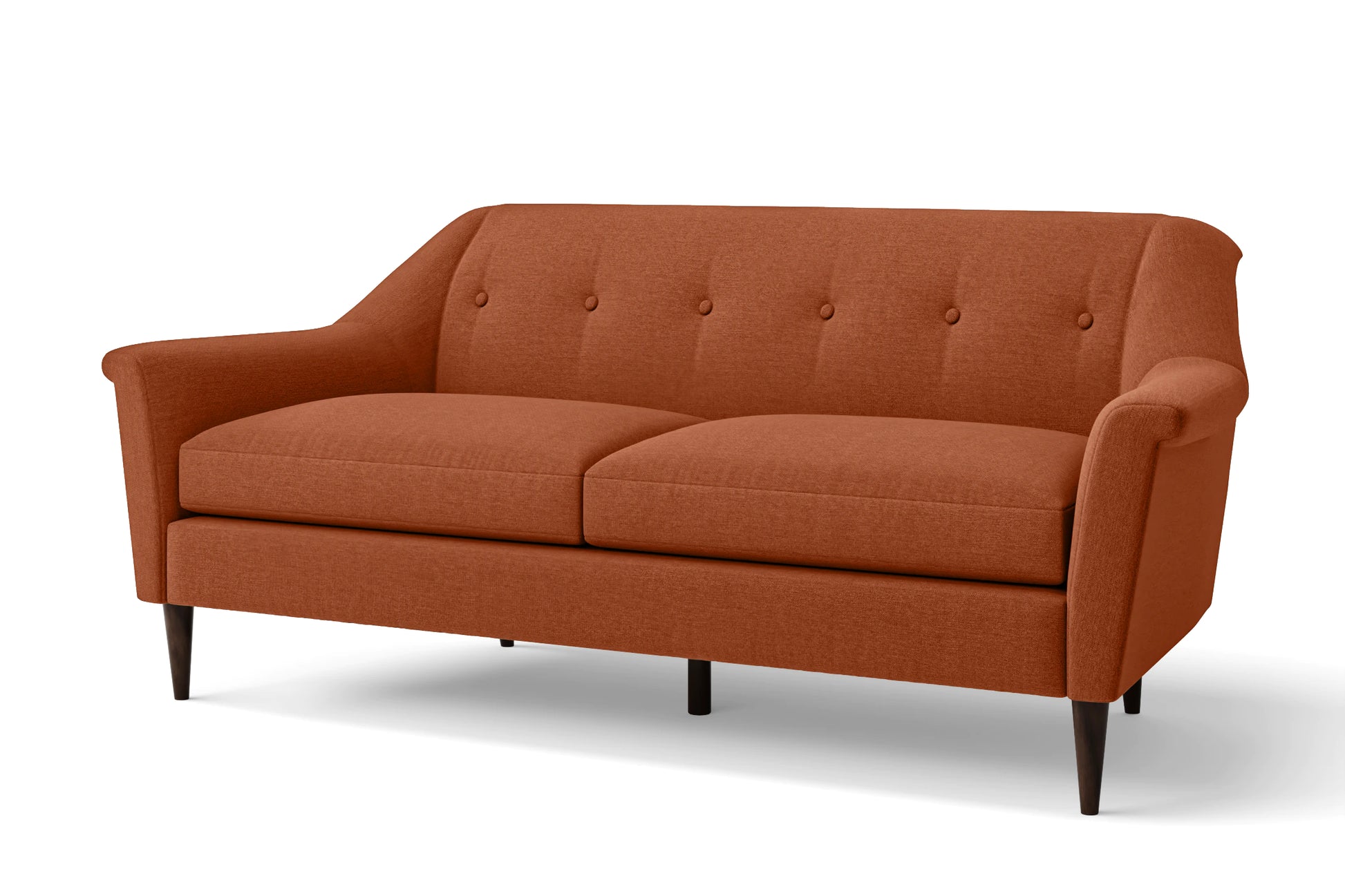 Giovanni 3 Seater Sofa Orange Linen Fabric