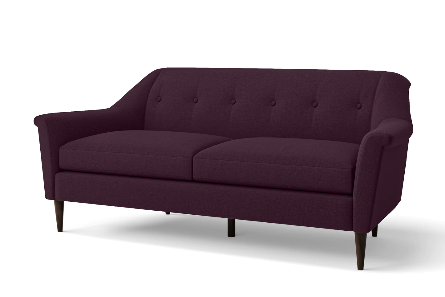 Giovanni 3 Seater Sofa Purple Linen Fabric