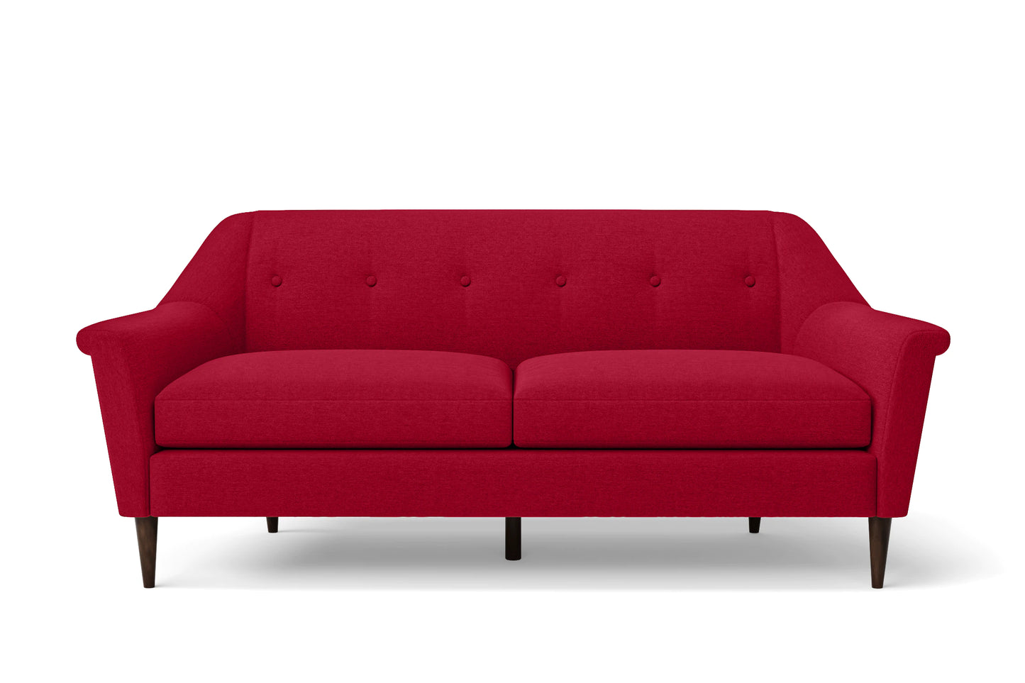 Giovanni 3 Seater Sofa Red Linen Fabric