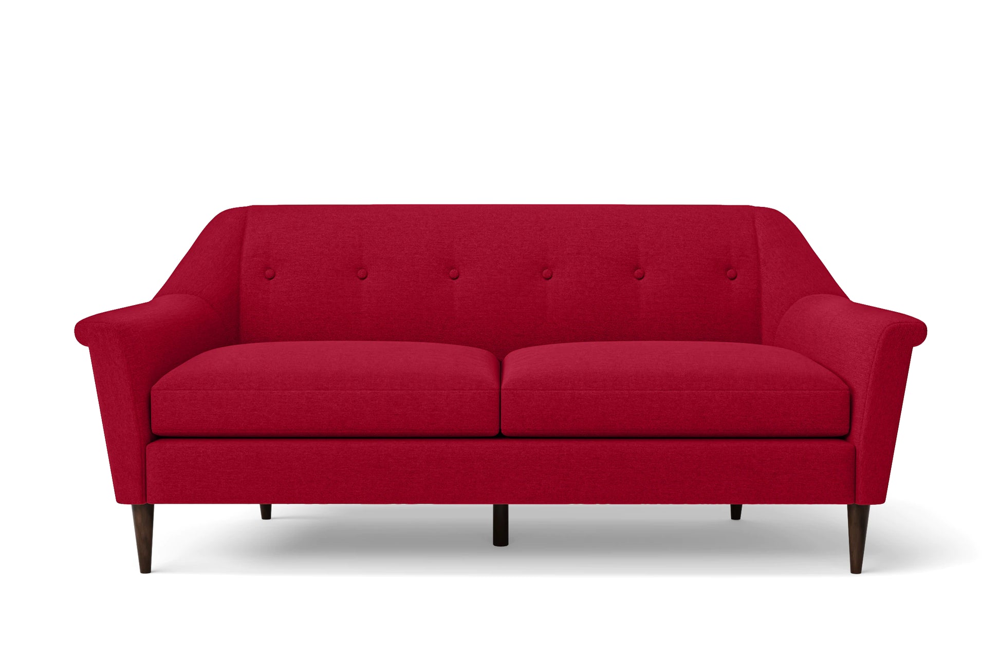 Giovanni 3 Seater Sofa Red Linen Fabric