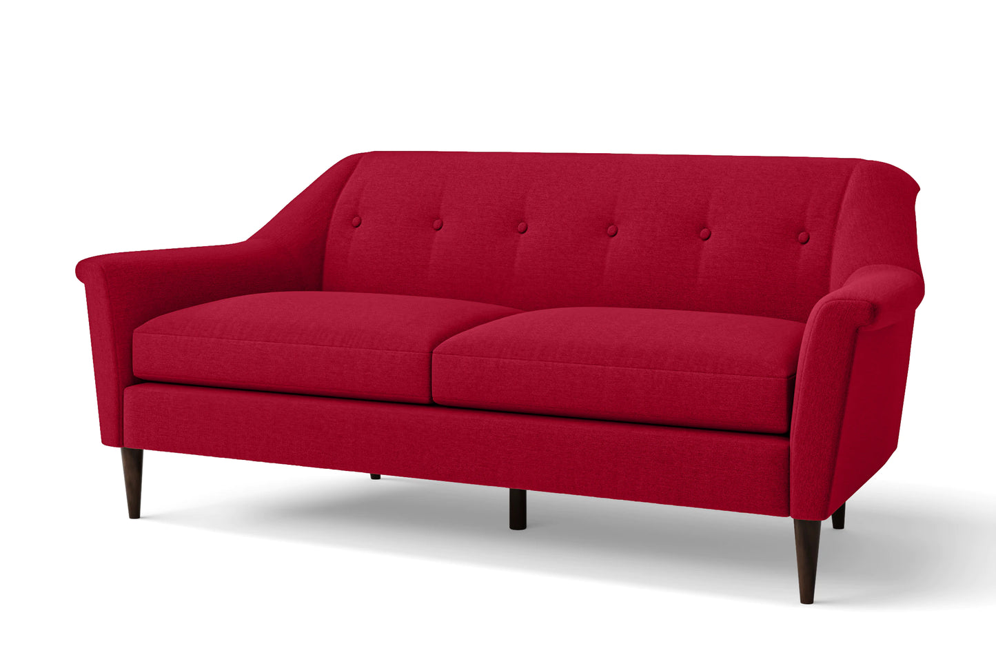 Giovanni 3 Seater Sofa Red Linen Fabric