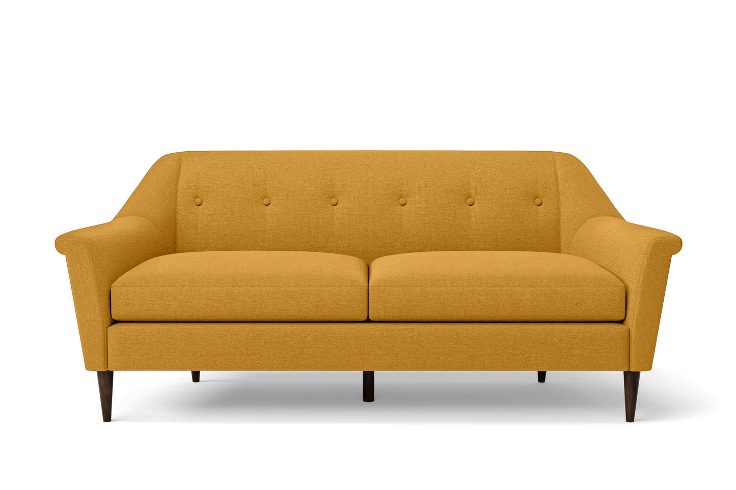 Giovanni 3 Seater Sofa Yellow Linen Fabric