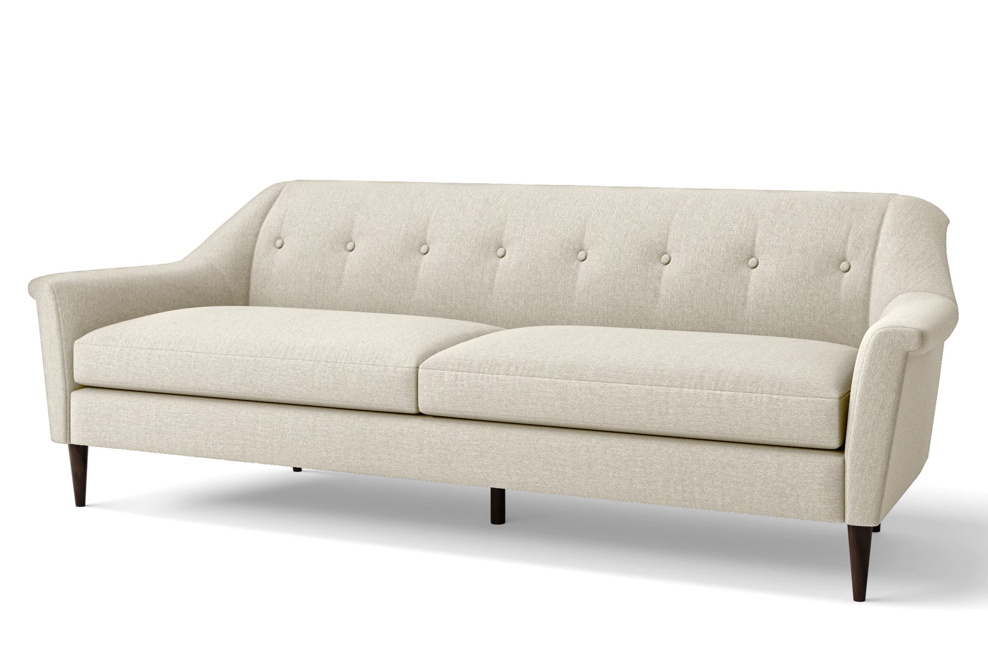 Giovanni 4 Seater Sofa Cream Linen Fabric